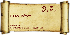 Dima Péter névjegykártya